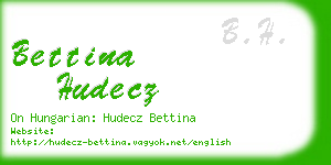 bettina hudecz business card